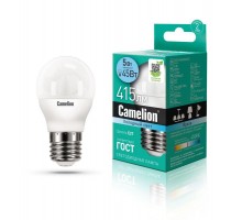 Лампа светодиодная LED5-G45/845/E27 5Вт шар 4500К бел. E27 405лм 220-240В Camelion 12030