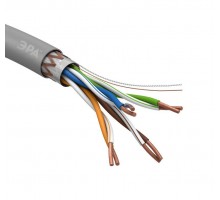 Кабель витая пара SF/UTP 4х2х24 AWG Cat5e CU PVC (уп.305м) ЭРА Б0044691