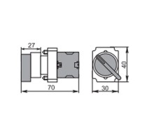 Переключатель BD21 2P короткая ручка NO Rexant 36-5550