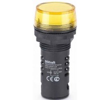 Лампа коммутац. ADDS 22мм LED 220В AC/DC ЛK-22 желт. SchE 25120DEK