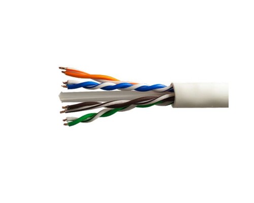 Кабель витая пара U/UTP кат.6 4х2х23AWG solid CU PVC Six сер. (м) SUPRLAN 01-0316-1