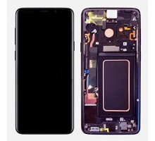 Дисплей (экран) в сборе с тачскрином для Samsung Galaxy S9 SM-G960F/DS с рамкой красный (Premium LCD)