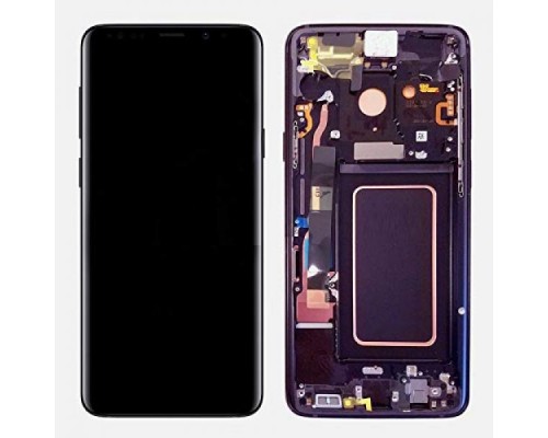 Дисплей (экран) в сборе с тачскрином для Samsung Galaxy S9 SM-G960F/DS с рамкой красный (Premium LCD)