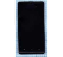 Дисплей (экран) в сборе с тачскрином для Huawei Ascend P1 U9200 черный с рамкой