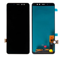 Дисплей (экран) в сборе с тачскрином для Samsung A730F Galaxy A8 Plus (2018) черный (OLED LCD)