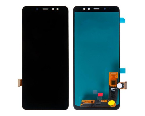 Дисплей (экран) в сборе с тачскрином для Samsung A730F Galaxy A8 Plus (2018) черный (OLED LCD)