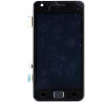 Дисплей (экран) в сборе с тачскрином для Samsung Galaxy S2 I9100, GT-i9100 черный (Premium SC LCD)