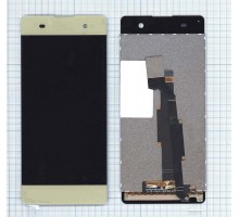 Дисплей (экран) в сборе с тачскрином для Sony Xperia XA F3112 dual золото лайм