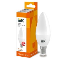 Лампа светодиодная ECO C35 7Вт свеча 3000К E14 230В IEK LLE-C35-7-230-30-E14