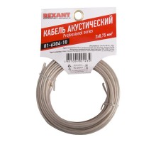 Кабель Stereo 2х0.75 прозр. SILICON (уп.10м) Rexant 01-6304-10