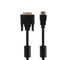 Шнур HDMI - DVI-D gold 3м с фильтрами Rexant 17-6305