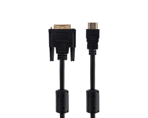 Шнур HDMI - DVI-D gold 3м с фильтрами Rexant 17-6305