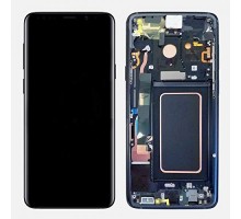 Дисплей (экран) в сборе с тачскрином для Samsung Galaxy S9 SM-G960F/DS синий с рамкой (Premium LCD)