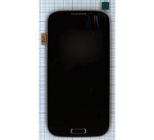 Дисплей (экран) в сборе с тачскрином для Samsung Galaxy S4 GT-I9500 черный с рамкой