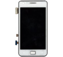 Дисплей (экран) в сборе с тачскрином для Samsung Galaxy S2 I9100, GT-i9100 белый (Premium SC LCD)