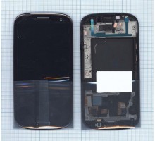 Дисплей (экран) в сборе с тачскрином для Samsung Galaxy S3 Duos GT-I9300I I9308I черный с рамкой