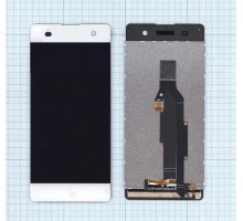 Дисплей (экран) в сборе с тачскрином для Sony Xperia XA (F3111/F3112) белый (Premium LCD)