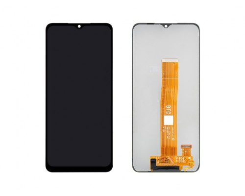 Дисплей (экран) в сборе с тачскрином для Samsung A125F Galaxy A12 черный Premium LCD