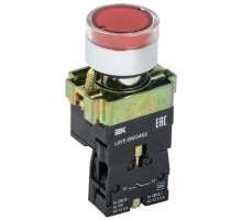 Кнопка LAY5-BW3461 с подсв. красн. 1з IEK BBT50-BW-K04