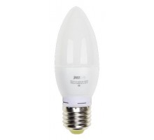 Лампа светодиодная PLED-ECO-C37 5Вт свеча 3000К тепл. бел. E27 400лм 230В JazzWay 2855312A