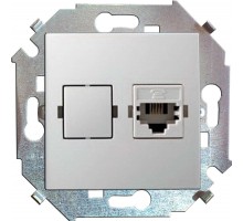 Розетка компьютерная СП Simon15 RJ45 кат.5E Systimax механизм бел. Simon 1591598-030