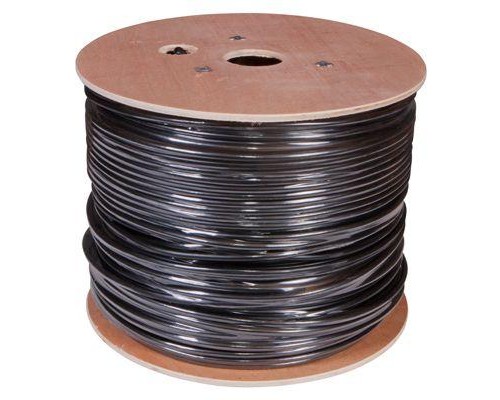 Кабель витая пара F/UTP 4х2х24AWG кат.5e solid CU PE OUTDOOR черн. 305м (м) Rexant 01-0146