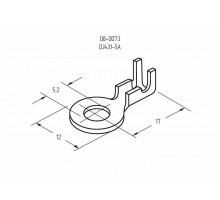 Наконечник кольцевой (НК d5.2мм) 0.5-0.8кв.мм (DJ431-5A) Rexant 08-0073