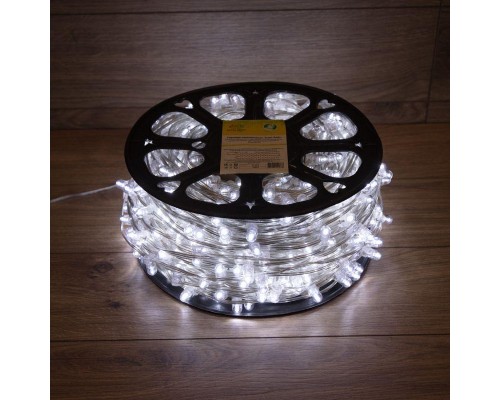 Гирлянда светодиодная "LED ClipLight" шаг 15см 665LED бел. 80Вт 12В IP65 эффект мерцания flashing бел.; провод прозр. ПВХ (уп.100м) Neon-Night 325-165