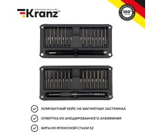 Набор отверток для точных работ RA-02 30 предметов Kranz KR-12-4752