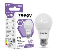 Лампа светодиодная 11Вт А60 4000К Е27 176-264В TOKOV LIGHT TKL-A60-E27-11-4K