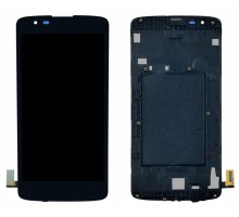 Дисплей (экран) в сборе с тачскрином для LG K8 LTE (K350e) с рамкой черный