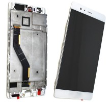 Дисплей (экран) в сборе с тачскрином для Huawei P9 Plus TFT белый с рамкой