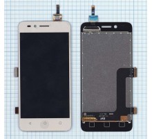 Дисплей (экран) в сборе с тачскрином для Huawei Y3II 4G (D2Y3II LTE) золотой