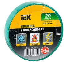 Изолента ПВХ 0.13х15мм (рул.20м) зел. IEK UIZ-13-10-K06