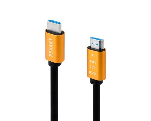 Кабель HDMI - HDMI 2.0 2м Gold Rexant 17-6104