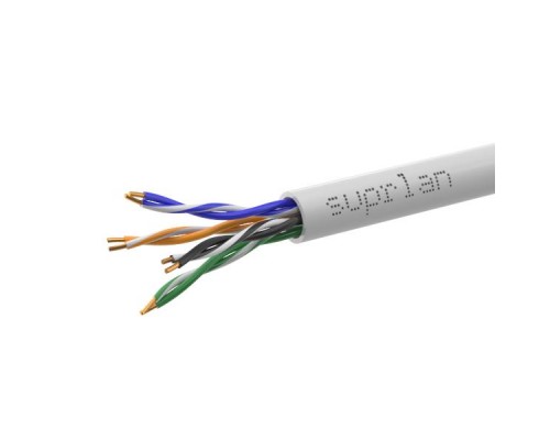 Кабель витая пара U/UTP кат.5E 4х2х24AWG solid Cu нг(А)-LSLTx Standard (уп.305м) SUPRLAN 01-0347-1