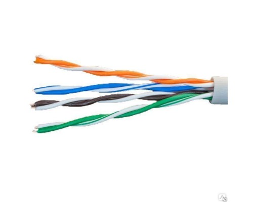 Кабель витая пара U/UTP кат.5E 4х2х24AWG solid CCA PVC сер. (м) Net.on 01-0302