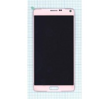 Дисплей (экран) в сборе с тачскрином для Samsung Galaxy Note 4 SM-N910C розовый (Premium LCD)