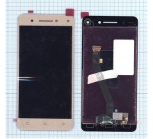 Дисплей (экран) в сборе с тачскрином для Lenovo Vibe S1 золотой