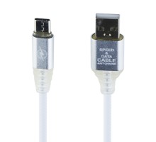 USB кабель "LP" Type-C "Змея" LED TPE белый