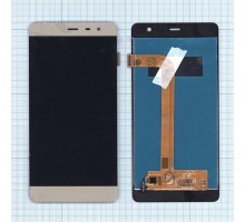 Дисплей (экран) в сборе с тачскрином для Micromax Q4202 золотой