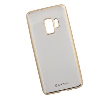 Защитная крышка "G-Case" для Samsung Galaxy S9 Plating TPU Case (прозрачная с золотой рамкой)