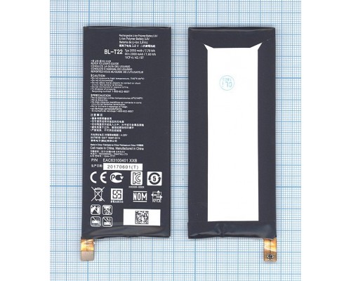 Аккумуляторная батарея (аккумулятор) BL-T22 для LG Class, H650, Zero 2000mAh / 7.60Wh 3,8V